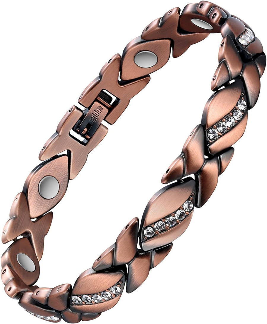 Pure Copper Bracelets for Women,Ultra Magnetic Bracelets for Women with 3500 Gauss Magnets