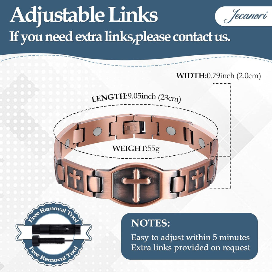 Magnetic Bracelets for Men | Copper Gift for Him