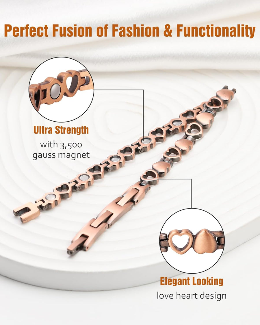 Magnetic Lymphatic Drainage Ring & Copper Magnetic Bracelets