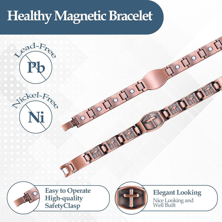 Magnetic Bracelets for Men | Copper Gift for Him