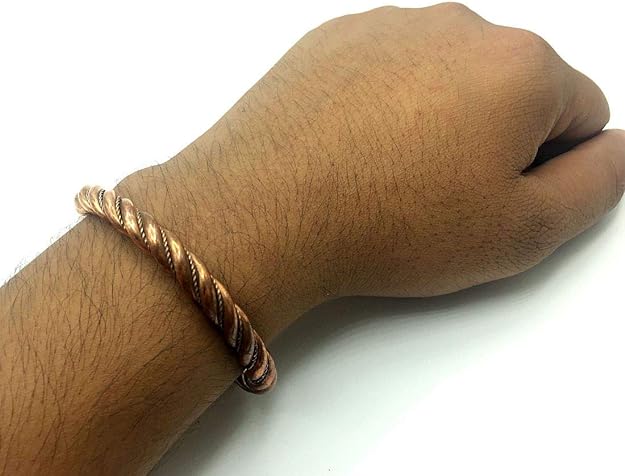 Healing Lama Handmade Traditional Design Twisted Copper Bracelet. 100% Pure Raw Copper Bracelet. (Twisted)