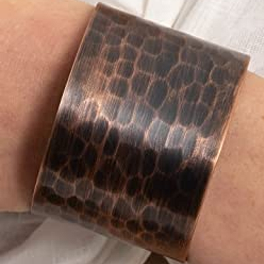 Hand Crafted Thickest 100% Hammered Copper Unisex Cuff Bracelet