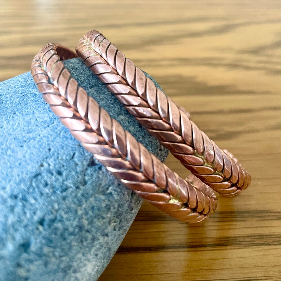 Copper Bracelet | Handmade Plaited Copper Bracelet | Made in Nepal