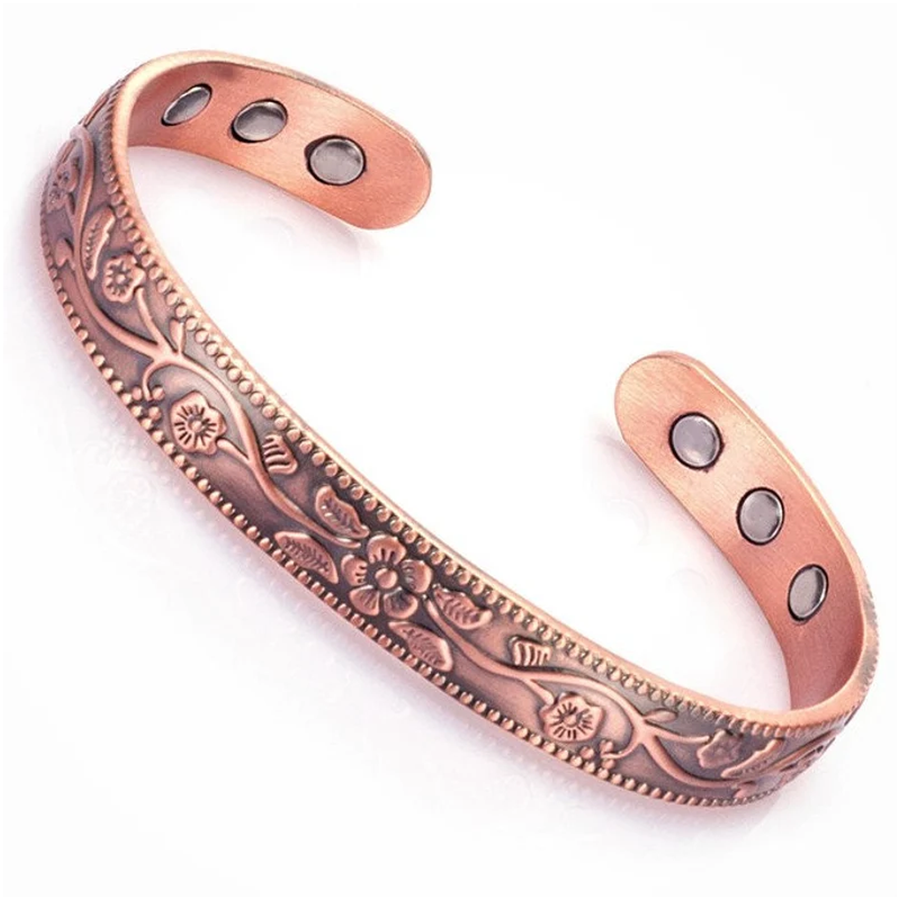 Magnetic pure copper adjustable bracelet 