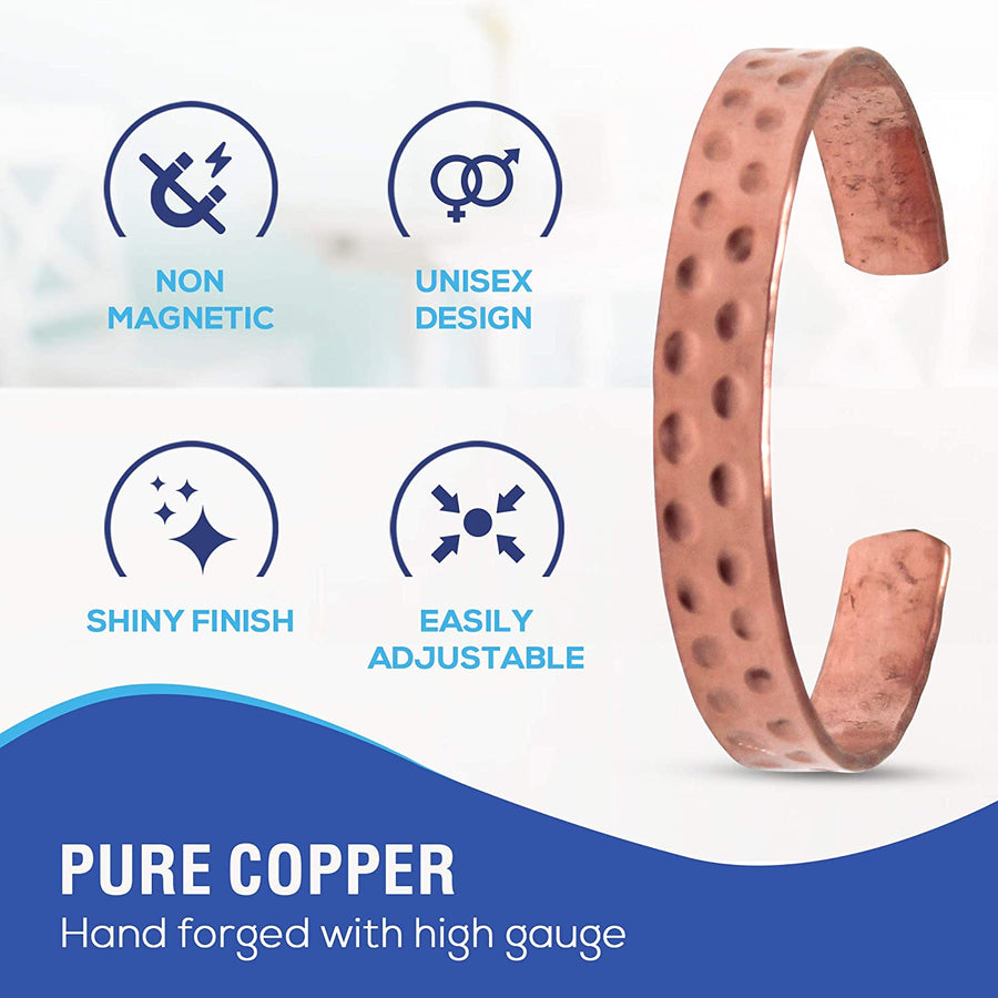 Hammered Copper Cuff Bracelet