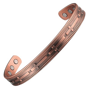 Magnetic Copper Cross Christian Bracelet for Men Women