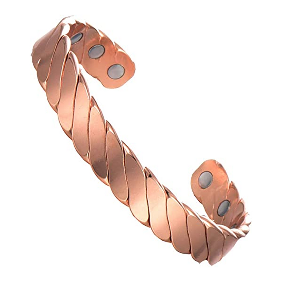 Pure Copper Magnetic Widening Cuff Bracelet for Men and Women